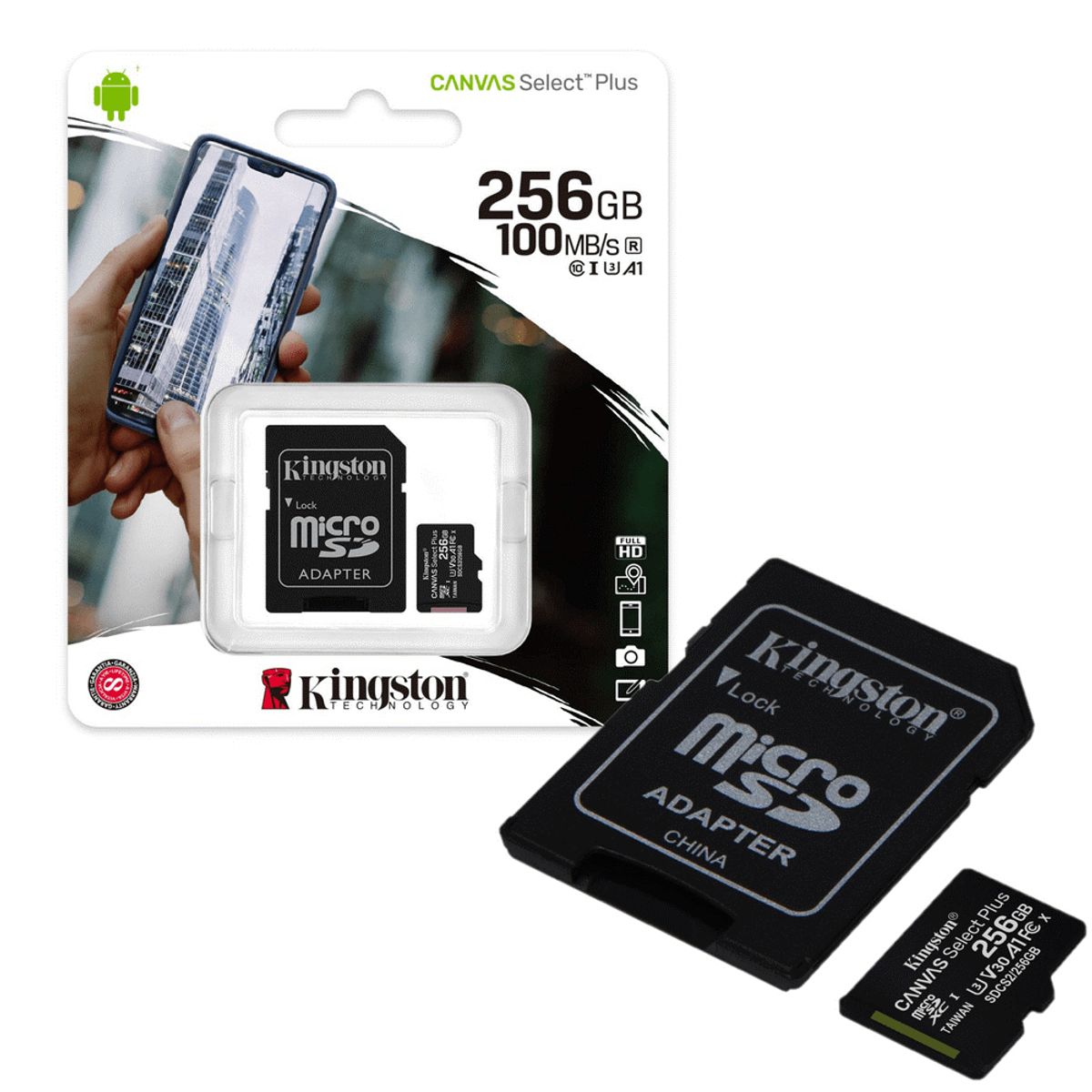 KINGSTON - Memoria Micro SD Kingston 256GB Clase 10