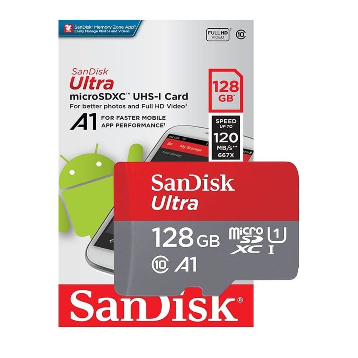 SANDISK - Tarjeta de Memoria Sandisk Ultra Microsd 128GB