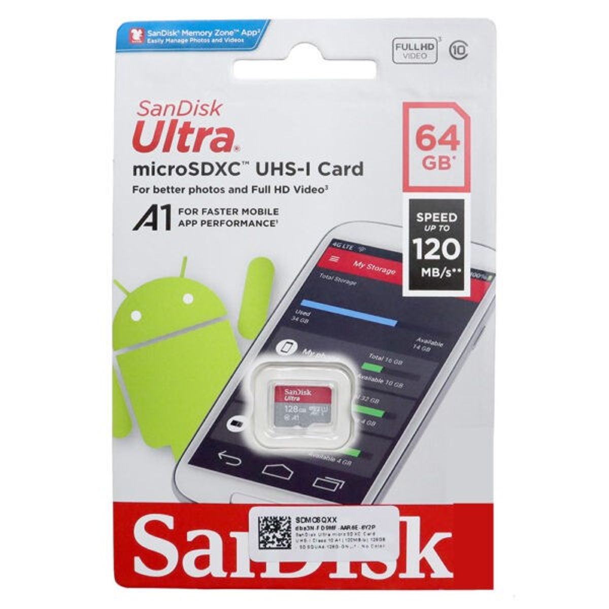 SANDISK - Tarjeta de Memoria Sandisk Ultra Microsd  64GB