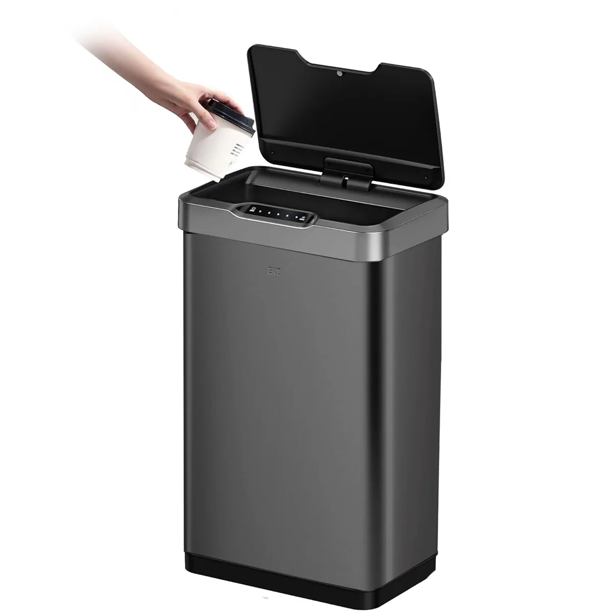 EKO - Basurero sensor acero EKO Mirage-T 50L negro