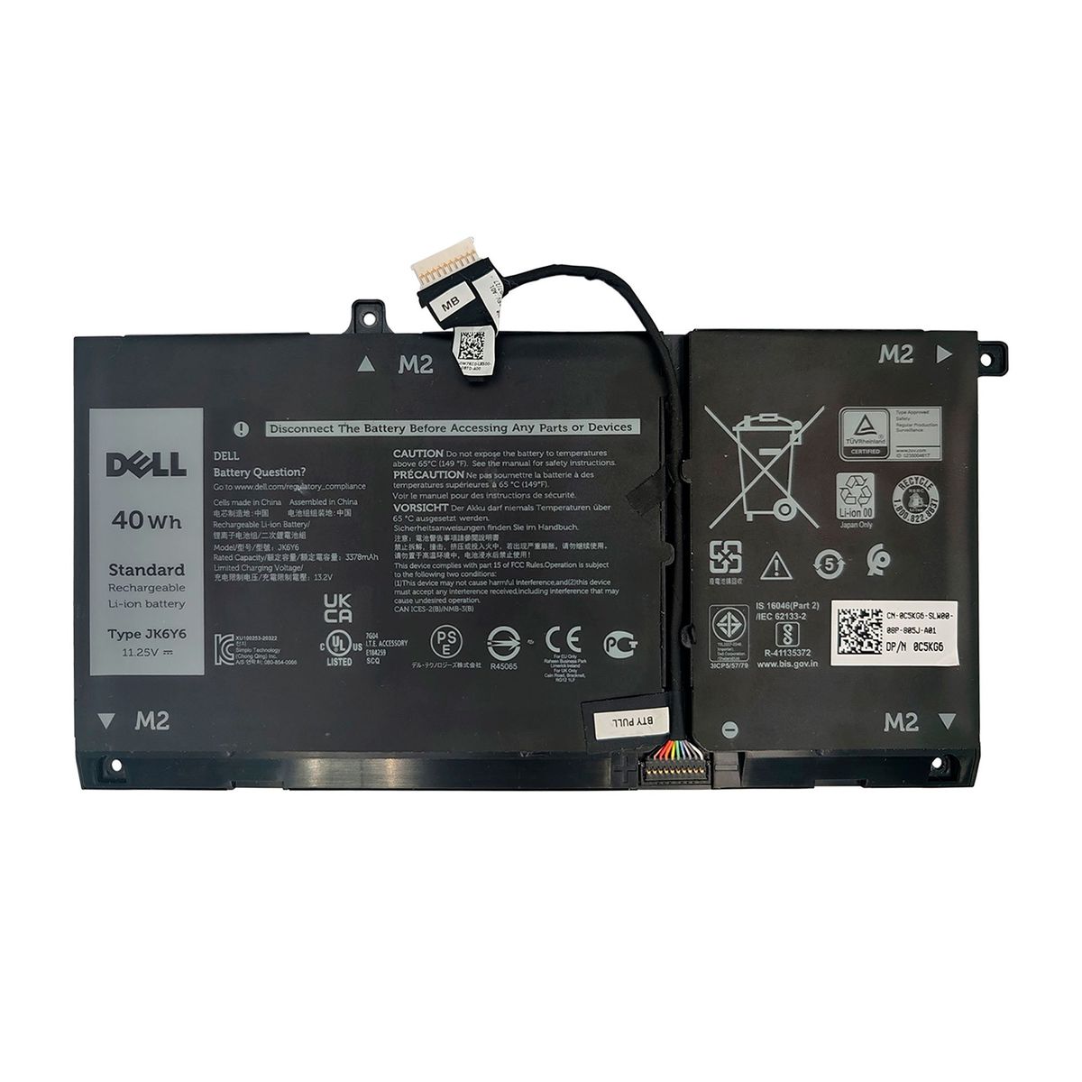 DELL - BATERIA DELL 40W 11V TIPO JK6V6 PARA DELL LATITUDE 3510 PN 0C5KG6