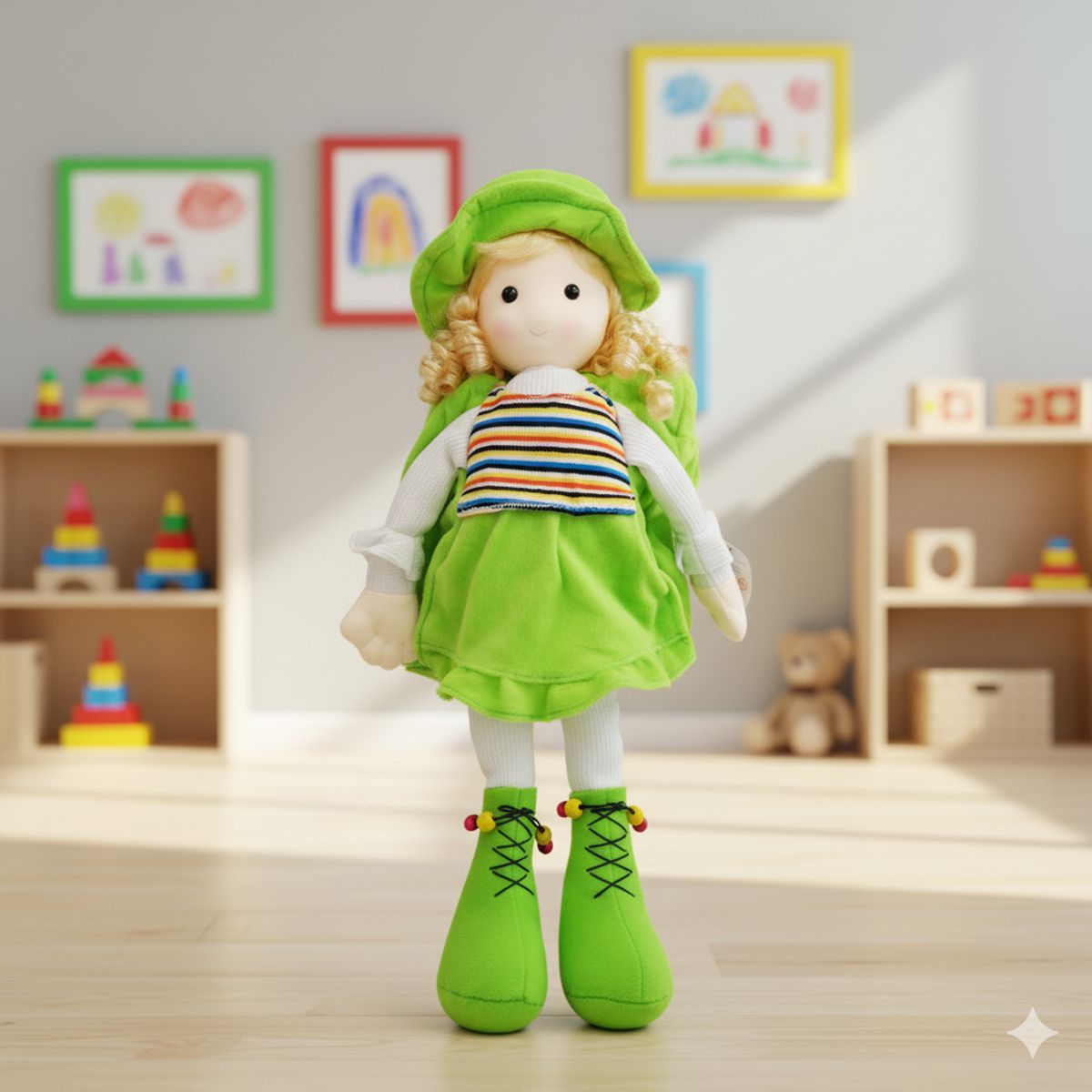 GENERICO - Mochila Muñeca Musical Color Verde