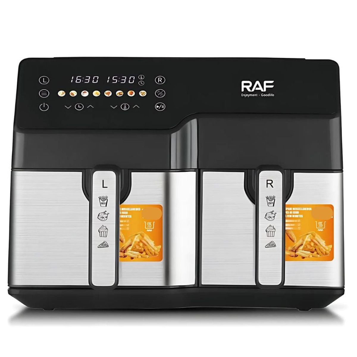 GENERICO - Freidora de Aire de Doble Olla Multifuncional 2500W