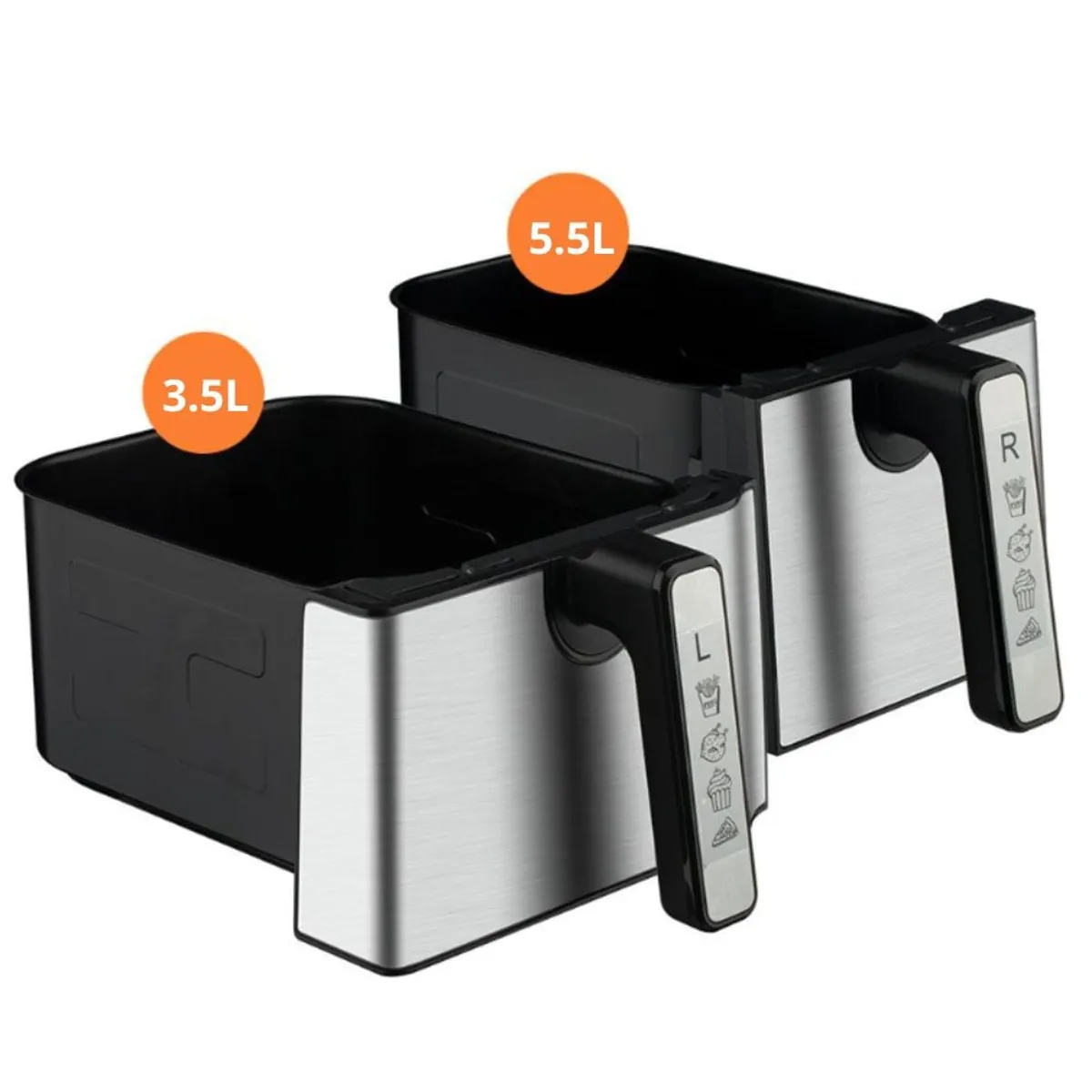 GENERICO - Freidora de Aire de Doble Olla Multifuncional 2500W