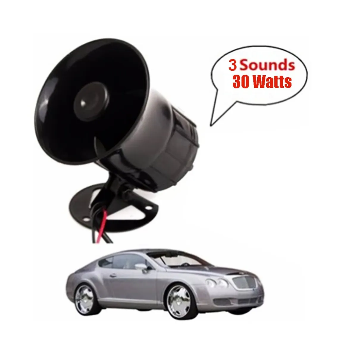 AUTOTECH - Sirena 3 Tonos 12vdc 30w Sut-624bk Negra