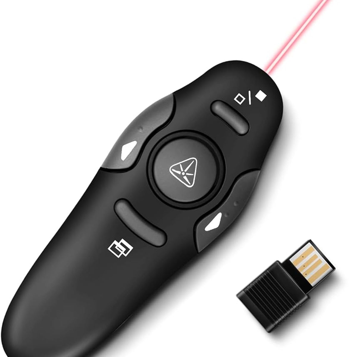 GENERICO - Puntero Presentador Láser 2.4 Ghz Con Usb Inalámbrico