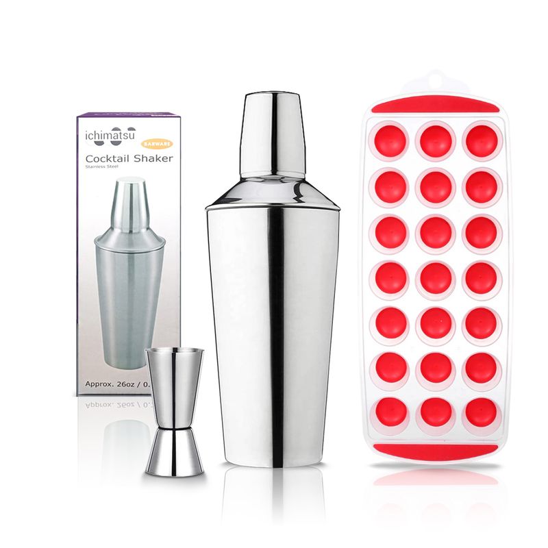 ICHIMATSU - Coctelera Basic Ichimatsu  de 750 ml + Dual Jigger + Obsequio