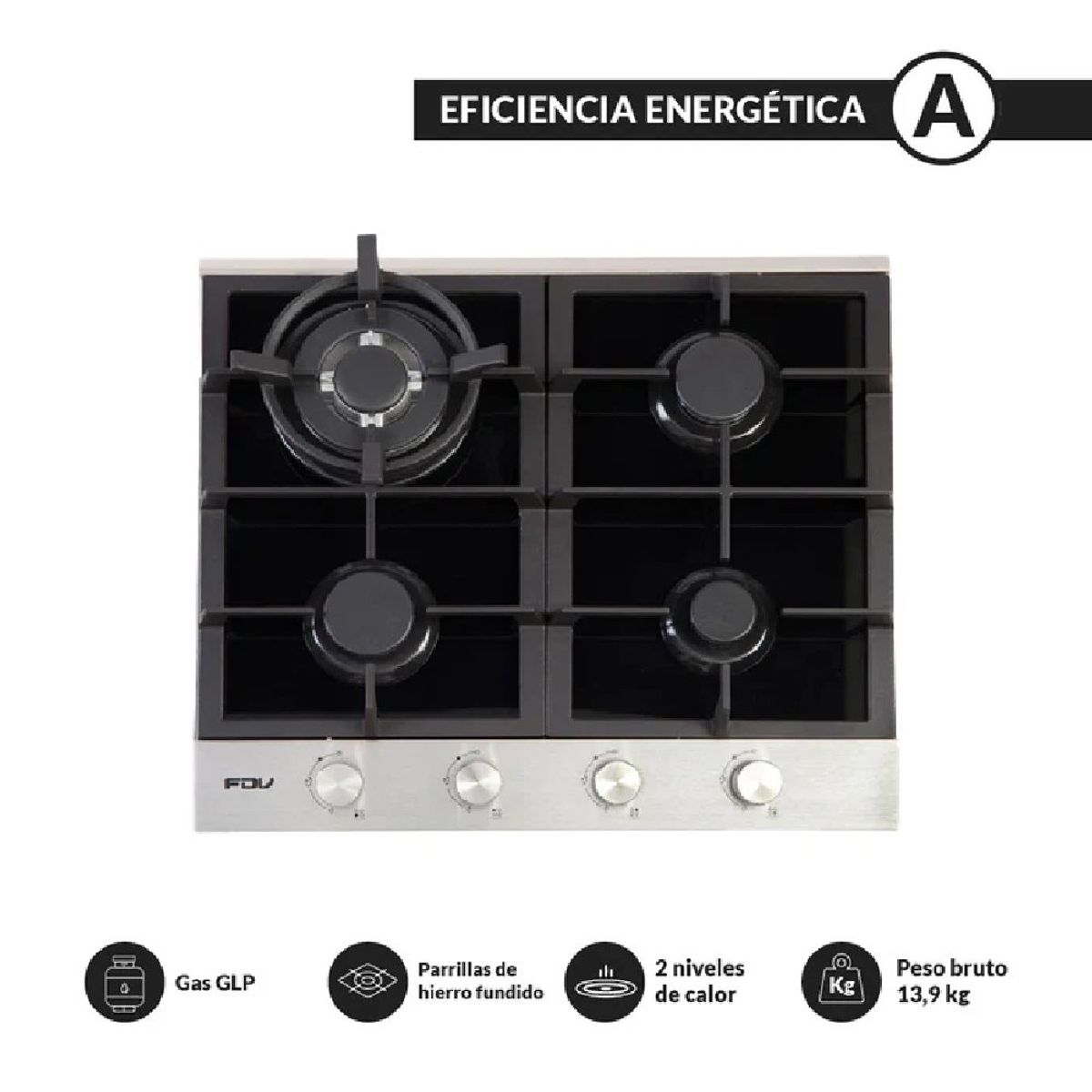 FDV - Encimera Deluxe Chef 60 cm Gas GLP FDV