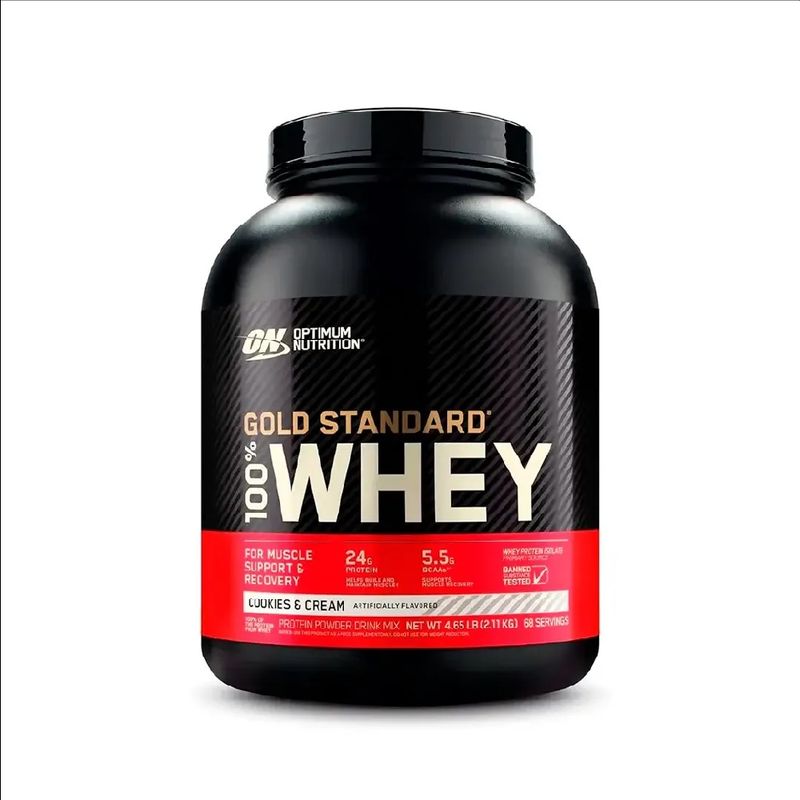 OPTIMUN NUTRITION - Proteína Gold Standard Whey 5lb - Optimum Nutrition - Cookies & Cream