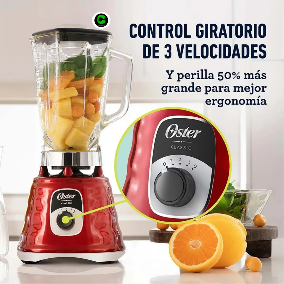 OSTER - Licuadora Oster® Beehive 3 Velocidades  BLST4126R053 Roja