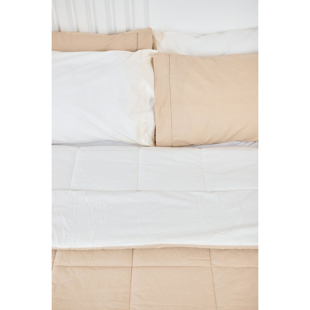 COBITEX HOME - Plumón hipoalergénico reversible Perla y Arenita King 100% algodón