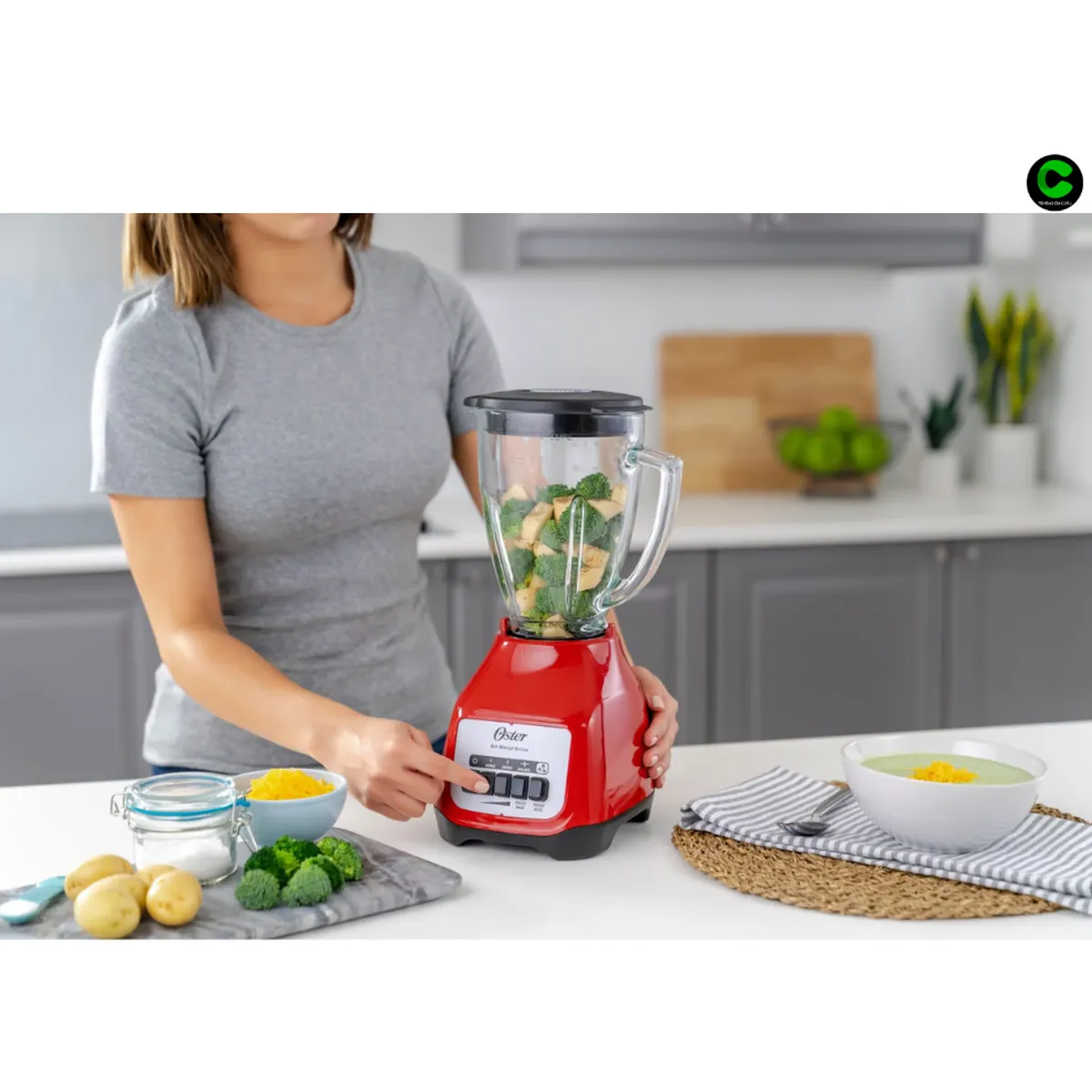 OSTER - Licuadora 2 velocidades Oster BLSTKAG-RPB -ROJO