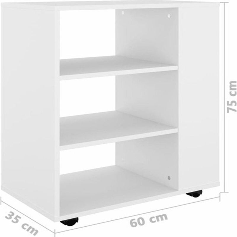 TU MESITA - Librero Juvenil TU MESITA Lexy con Ruedas color Blanco