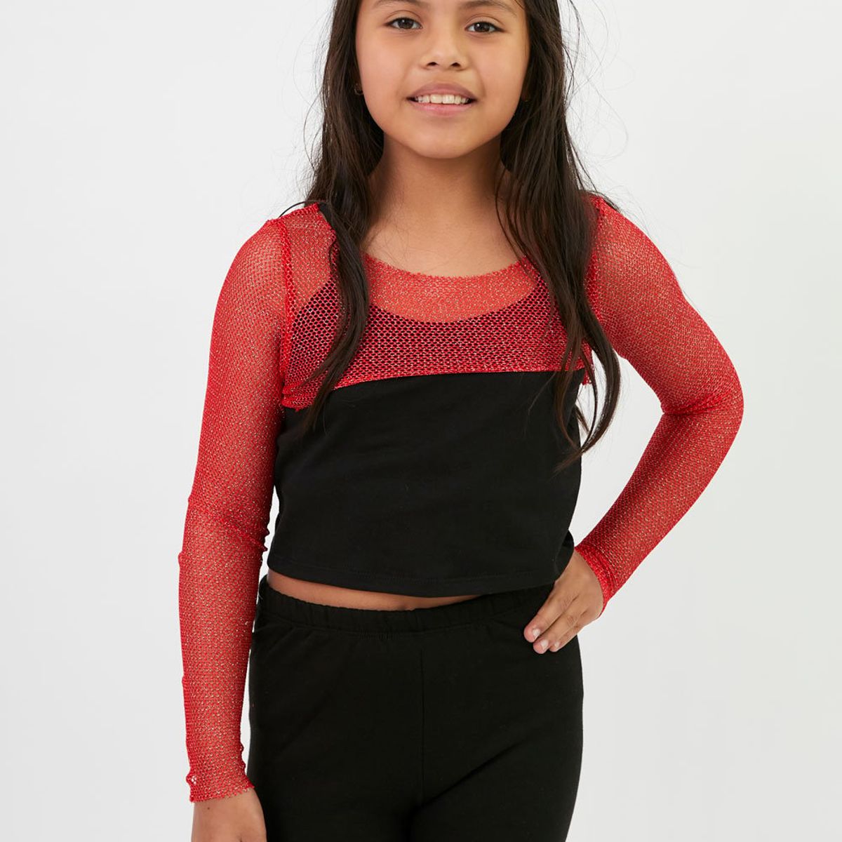 KONING - Top Malla Brillos Para Niña