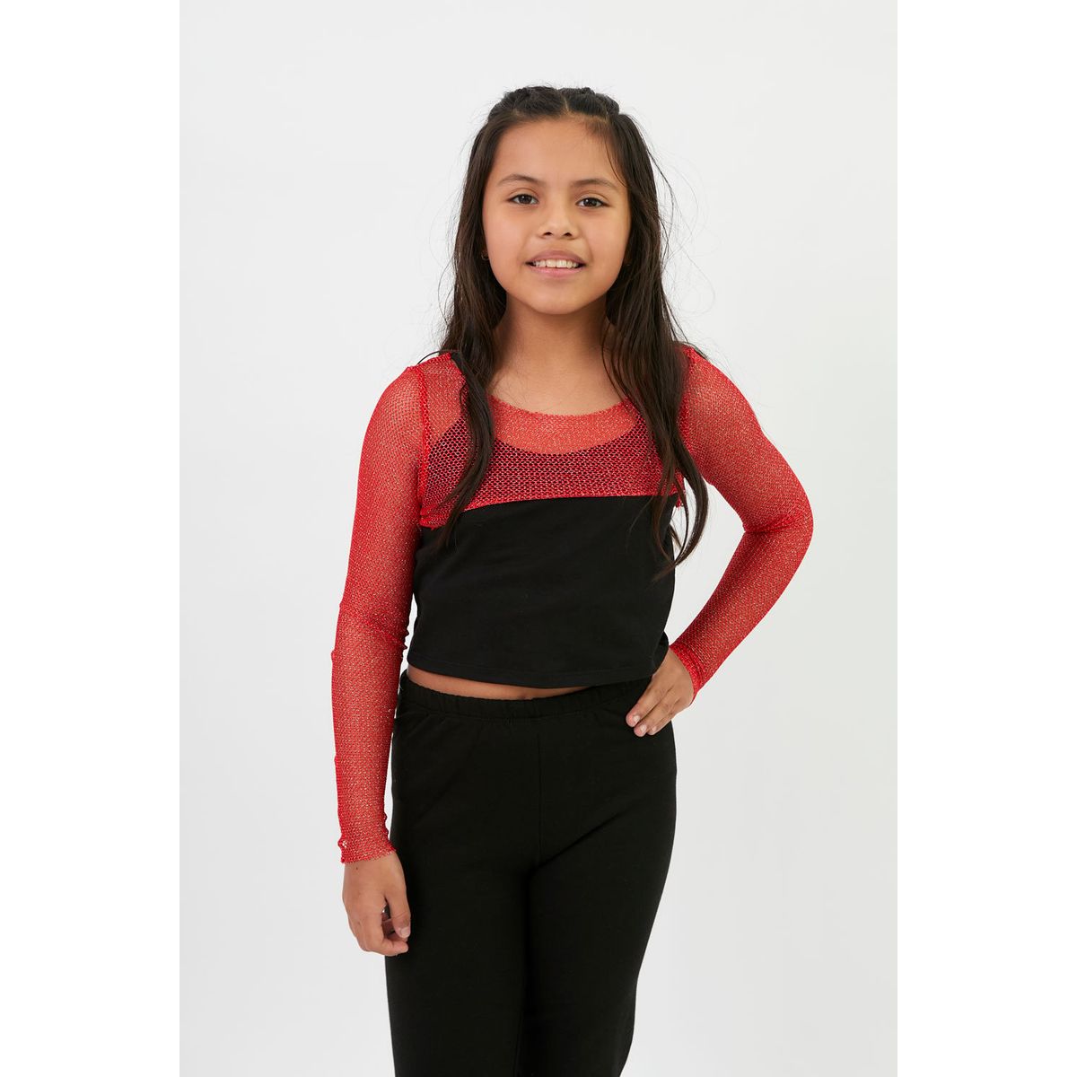 KONING - Top Malla Brillos Para Niña