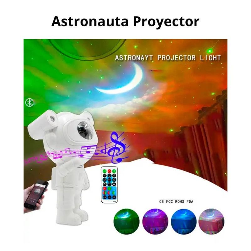OEM - Astronauta Proyector Luces Led Decoración Galaxia Parlante Bluetooth