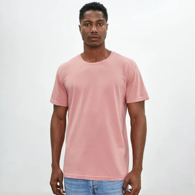 DROP THE LABEL - Polo Rosado Coral para Hombre Drop the Label Cuello Redondo Manga Corta Algodón Pima