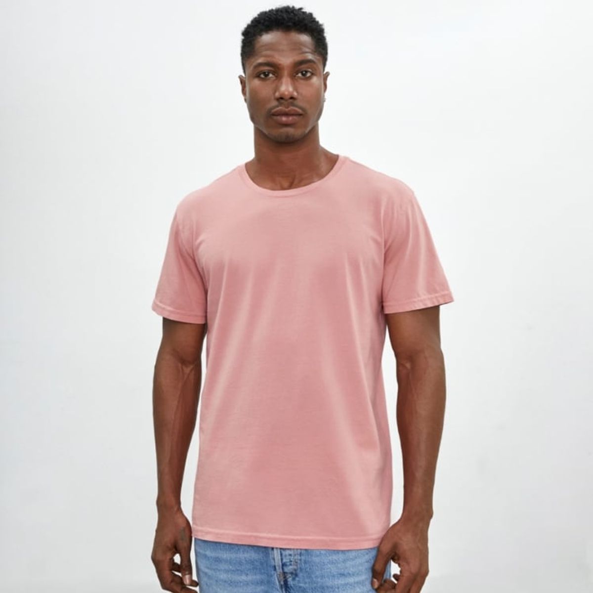 DROP THE LABEL - Polo Rosado Coral para Hombre Drop the Label Cuello Redondo Manga Corta Algodón Pima