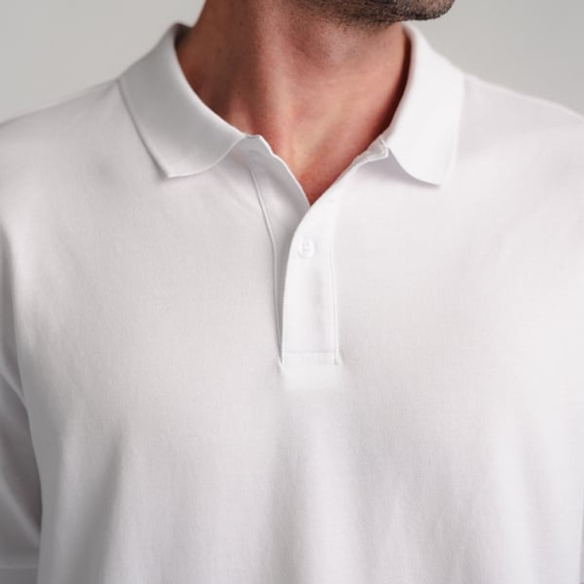 DROP THE LABEL - Polo Camisero Piqué Blanco para Hombre Drop the Label Manga Corta Algodón Pima