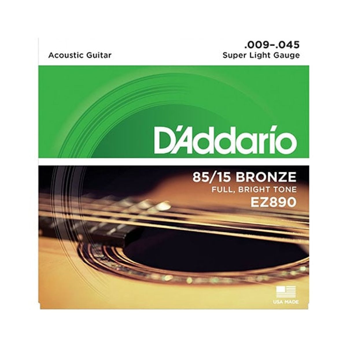DADDARIO - Juego de Cuerdas D'addario para Guitarra Acústica EZ890 8515 Bronze calibre 9-45
