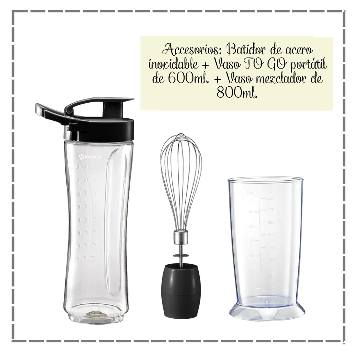 IMACO - Licuadora de Mano Imaco  Dual Mix 400Watts HB400