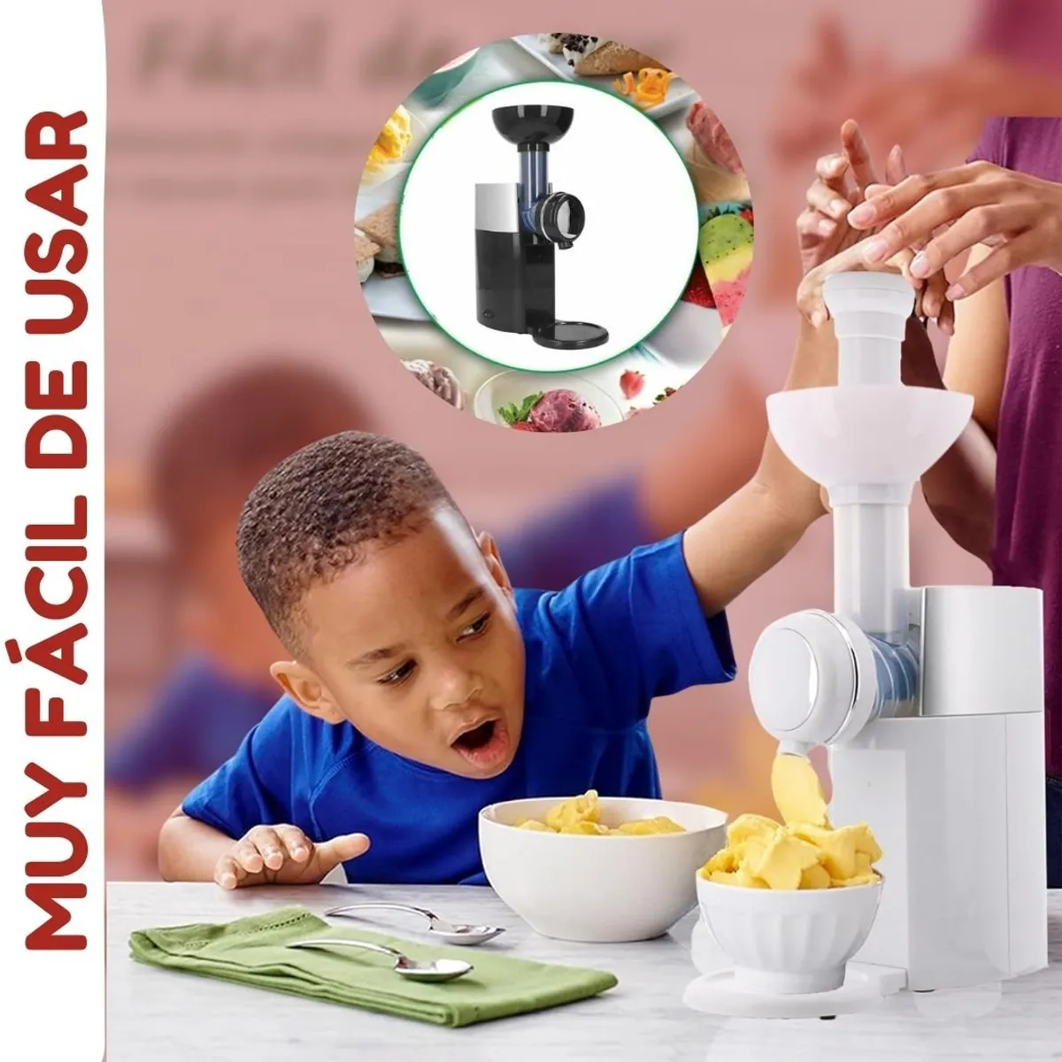 GENERICO - Maquina para Hacer Helado 100% de Pura Fruta