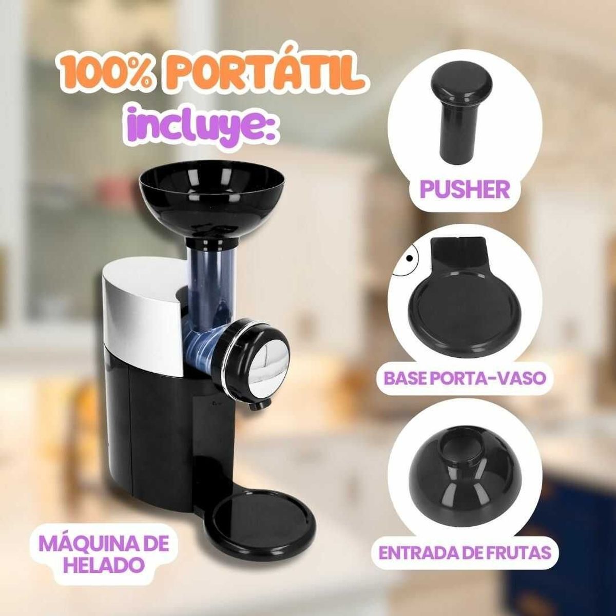 GENERICO - Maquina para Hacer Helado 100% de Pura Fruta