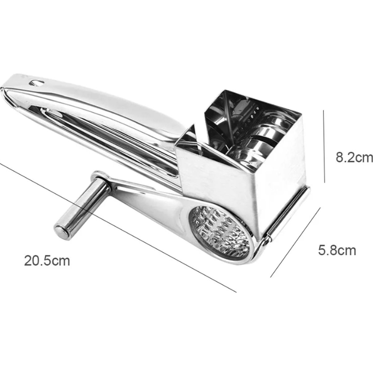 GENERICO - Rallador de queso con manivela de acero inoxidable 403 muy util