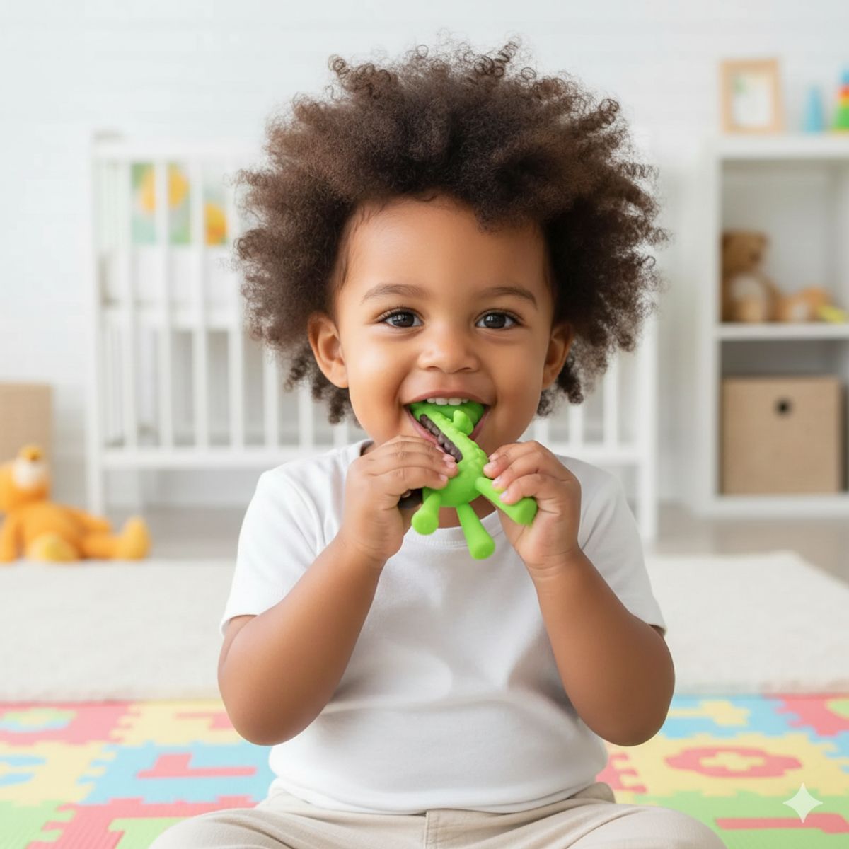 GENERICO - Mordedor Jirafa de Silicona Verde