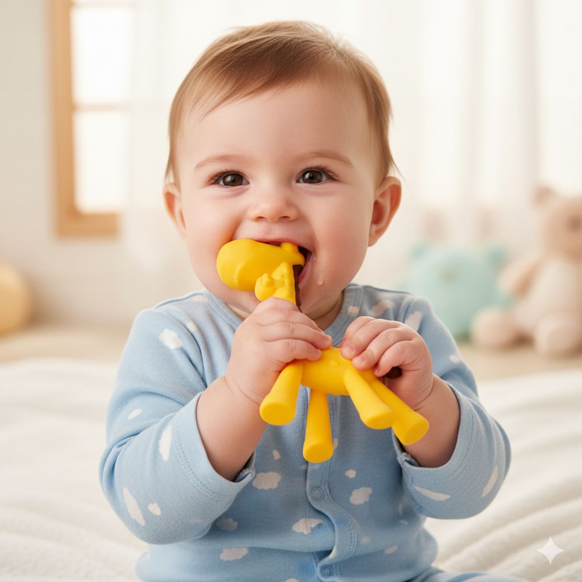 GENERICO - Mordedor Jirafa de Silicona Amarillo