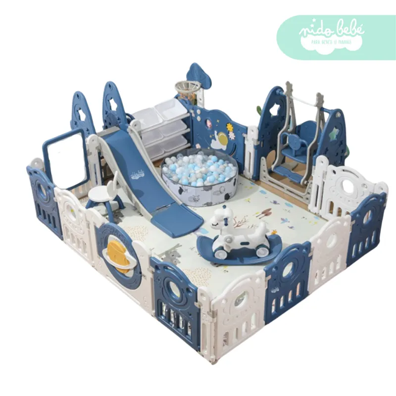 GENERICO - Corral de juegos de niño premium Planeta Azul