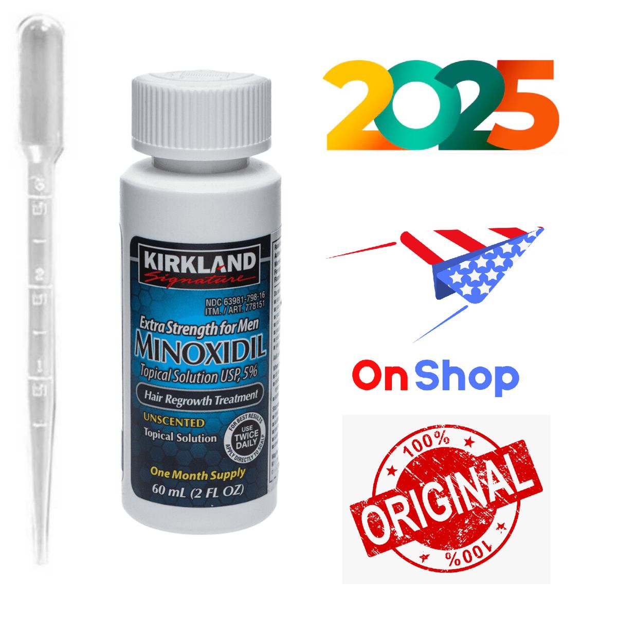 KIRKLAND - Minoxidil liquido 60ml