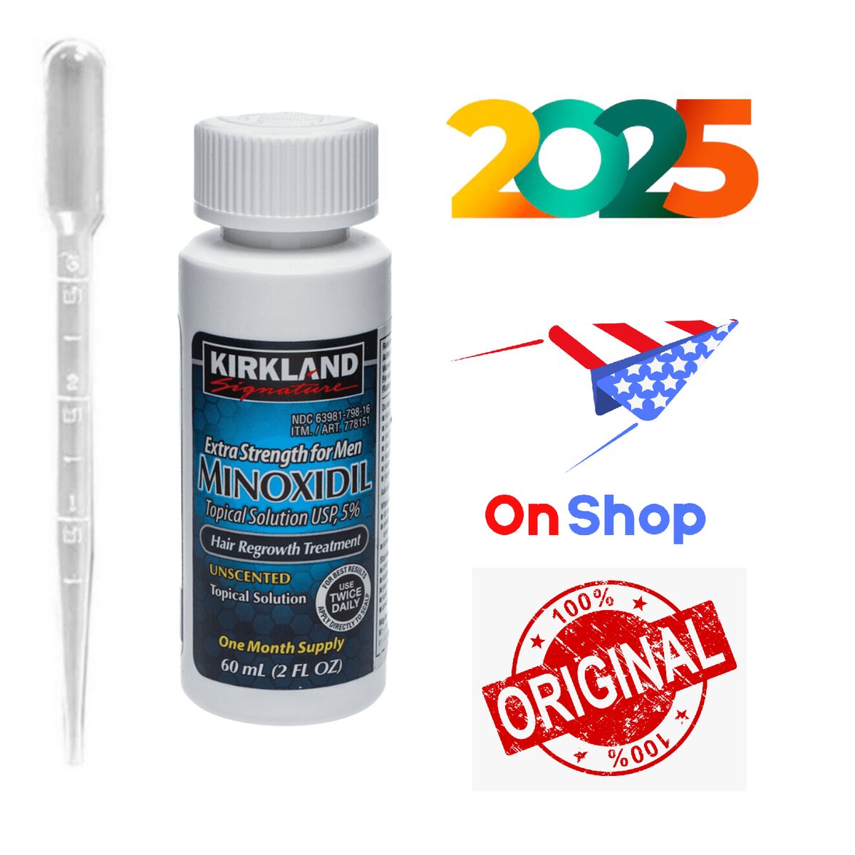 KIRKLAND - Minoxidil liquido 60ml