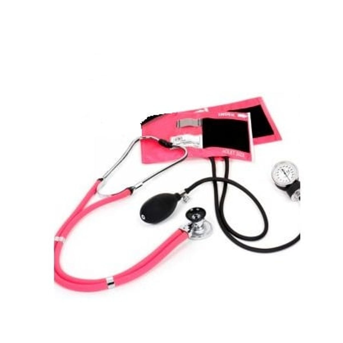 GENERICO - TENSIOMETRO MANUAL MAS ESTETOSCOPIO COLOR ROSADO