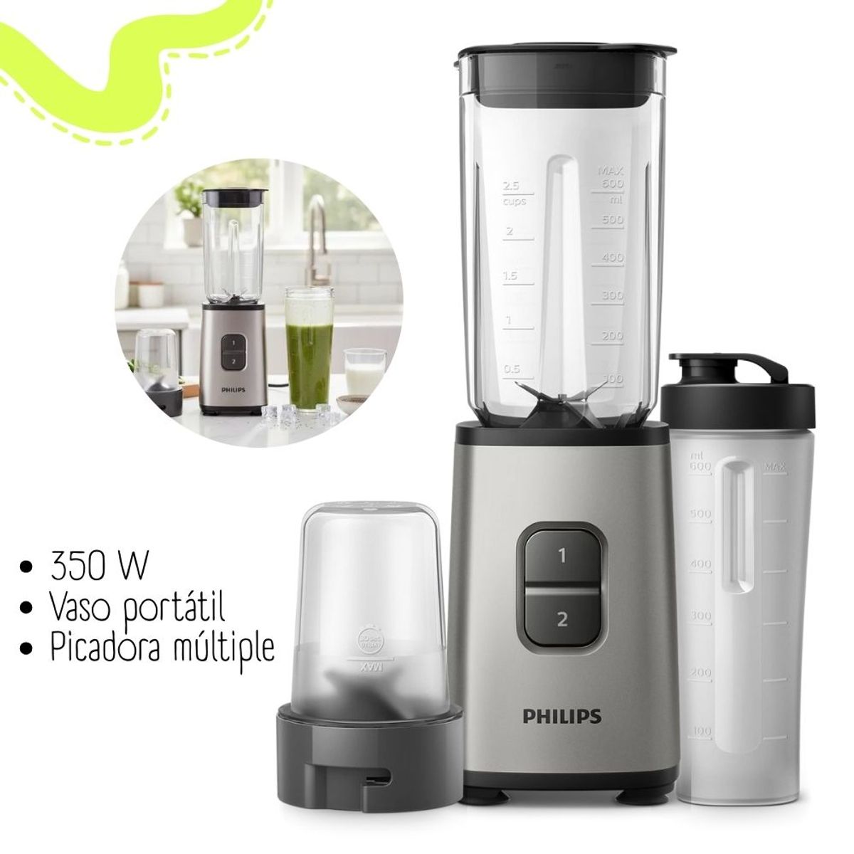 PHILIPS - Minilicuadora Philips Daily Collection