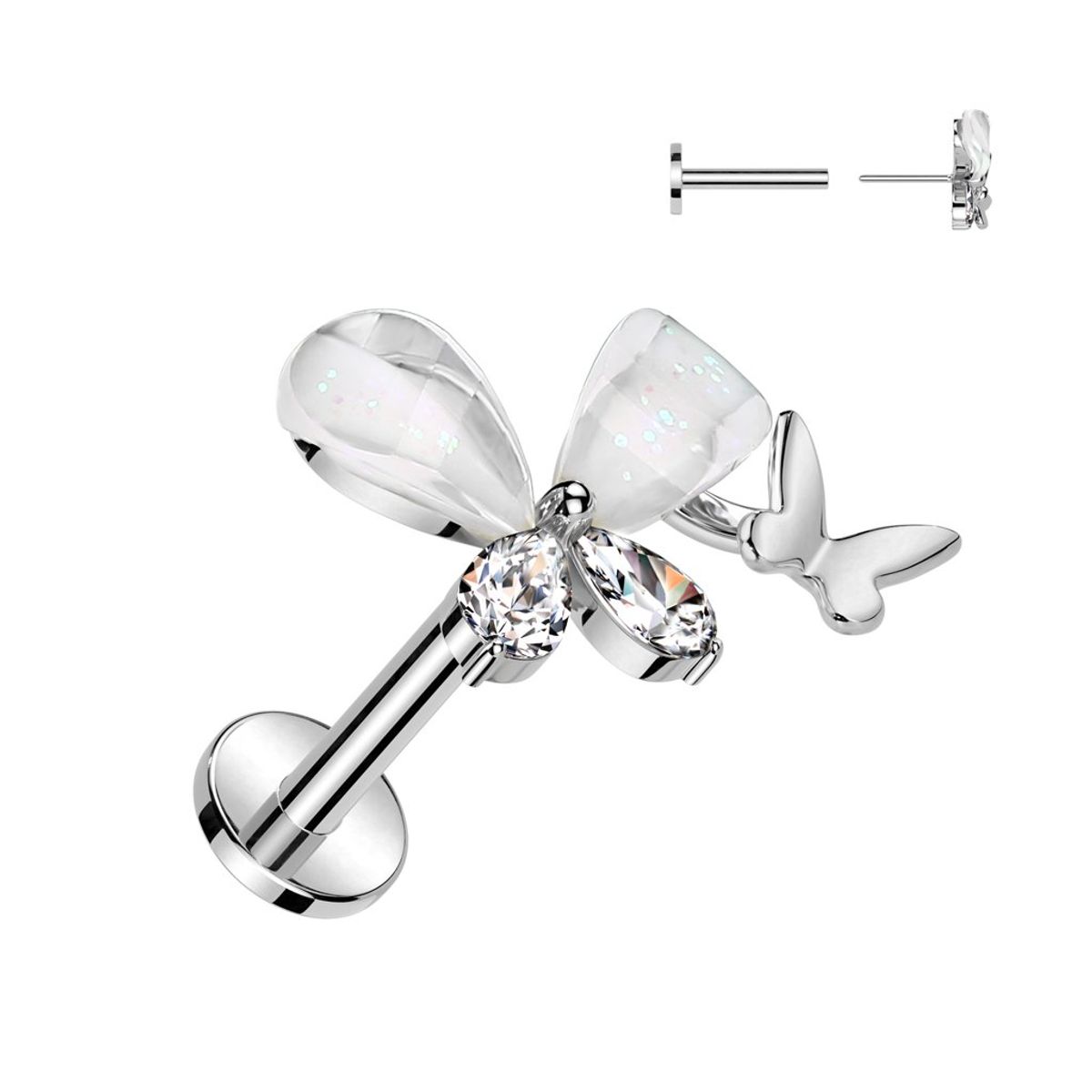 ADR JOYERIA CORPORAL - Piercing Mariposa Nacar Labret ADR Joyería Corporal