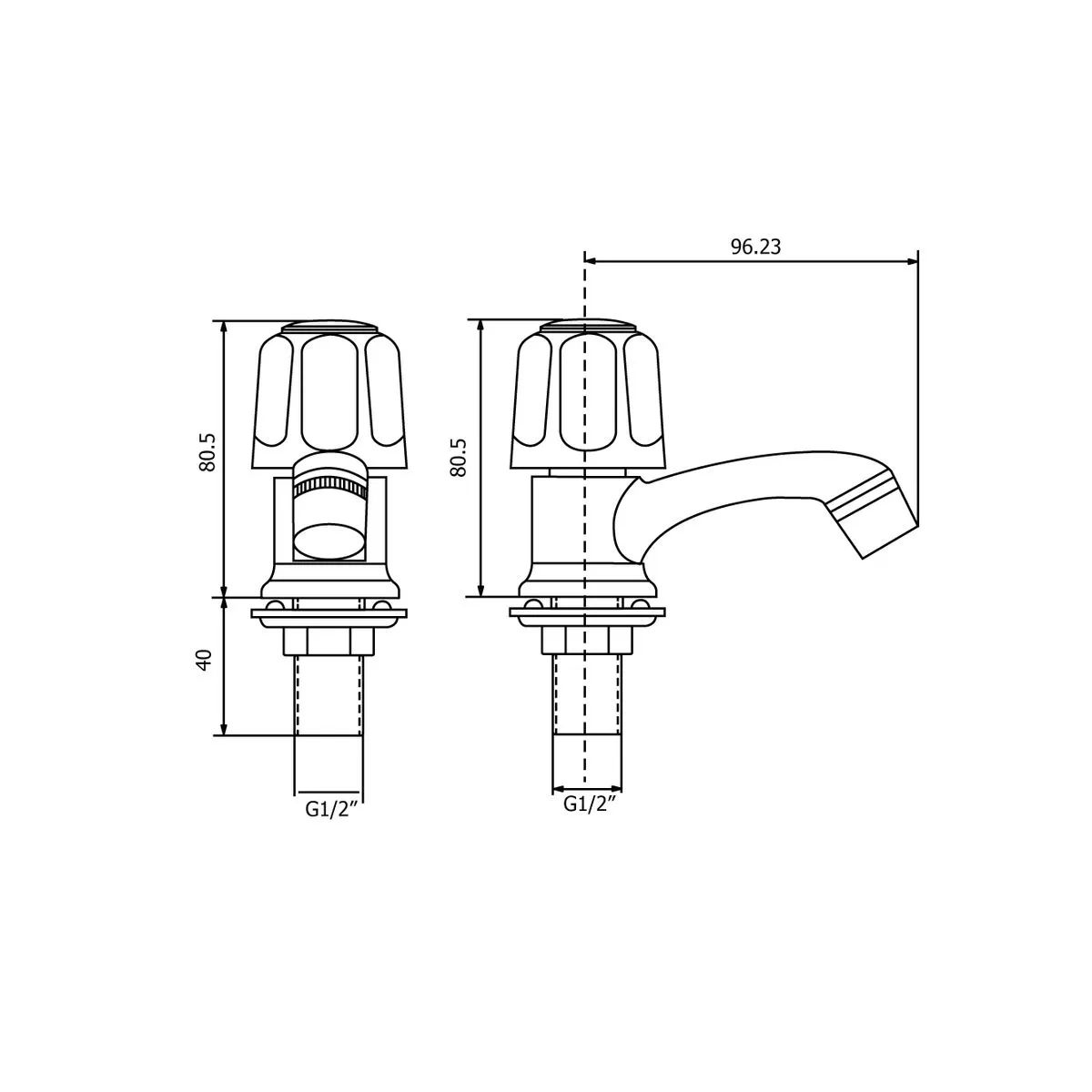 ITALGRIF - Grifería para Baño Modelo Bávaro Cromado Italgrif