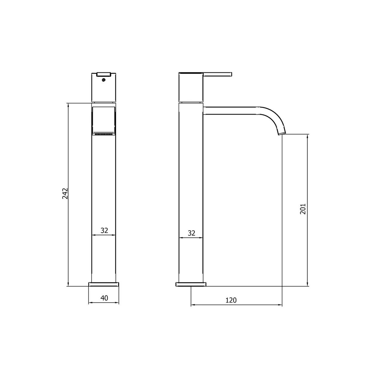 VAINSA - Grifería para Baño Modelo Moderna Cromado Vainsa