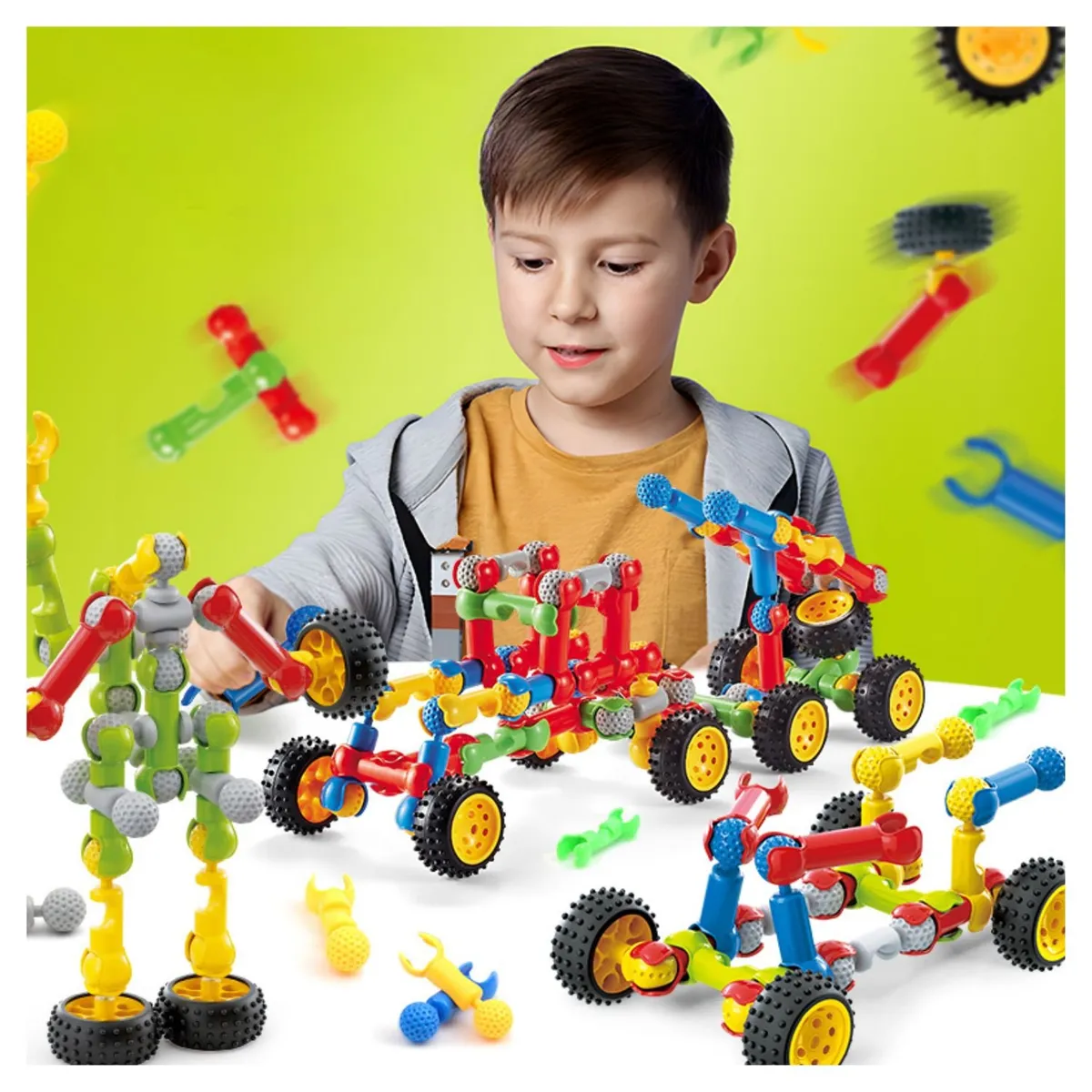 GENERICO - Skeleton: Set de ensamblaje y construcción x 54 piezas