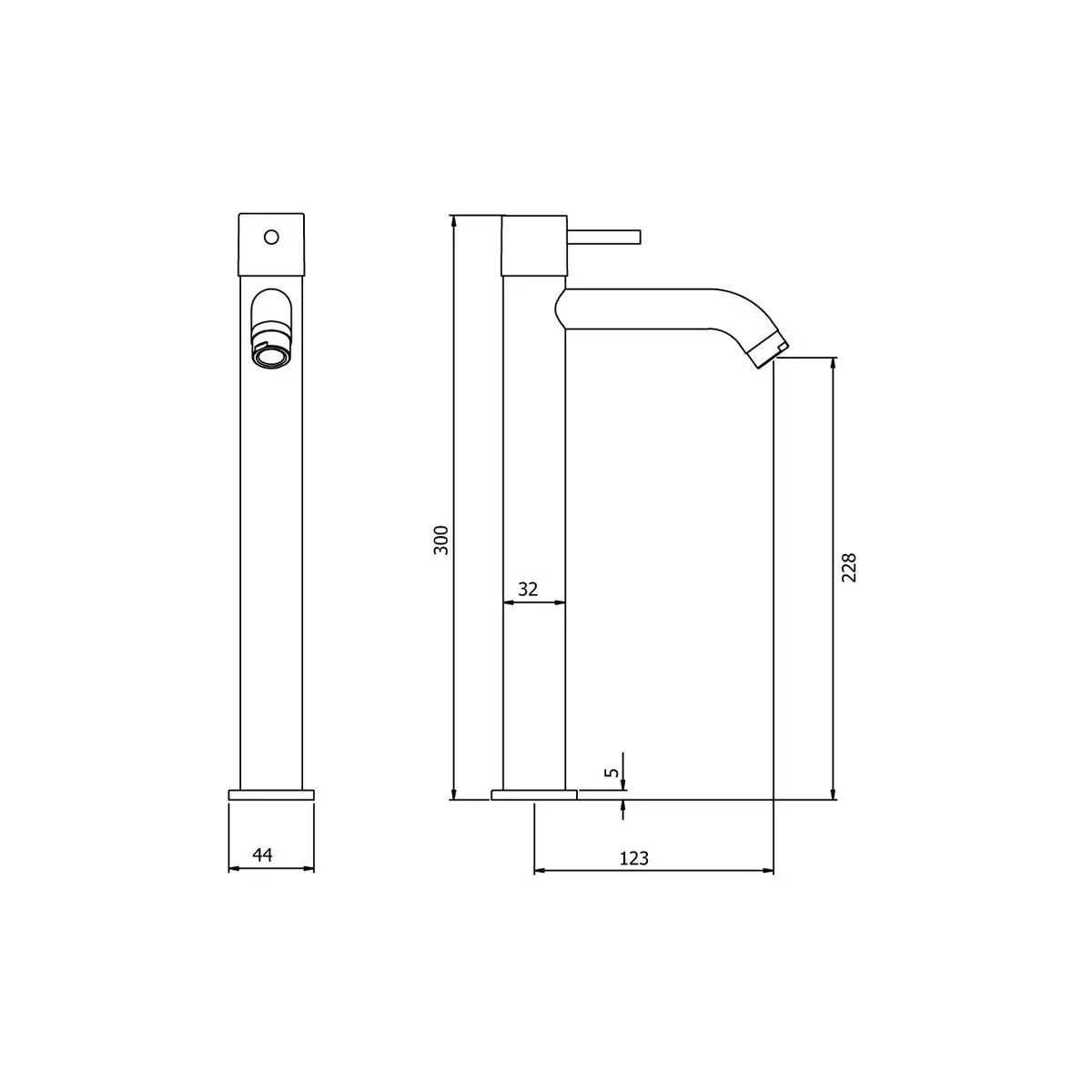 VAINSA - Grifería para Baño Modelo Moderna Cromado Vainsa