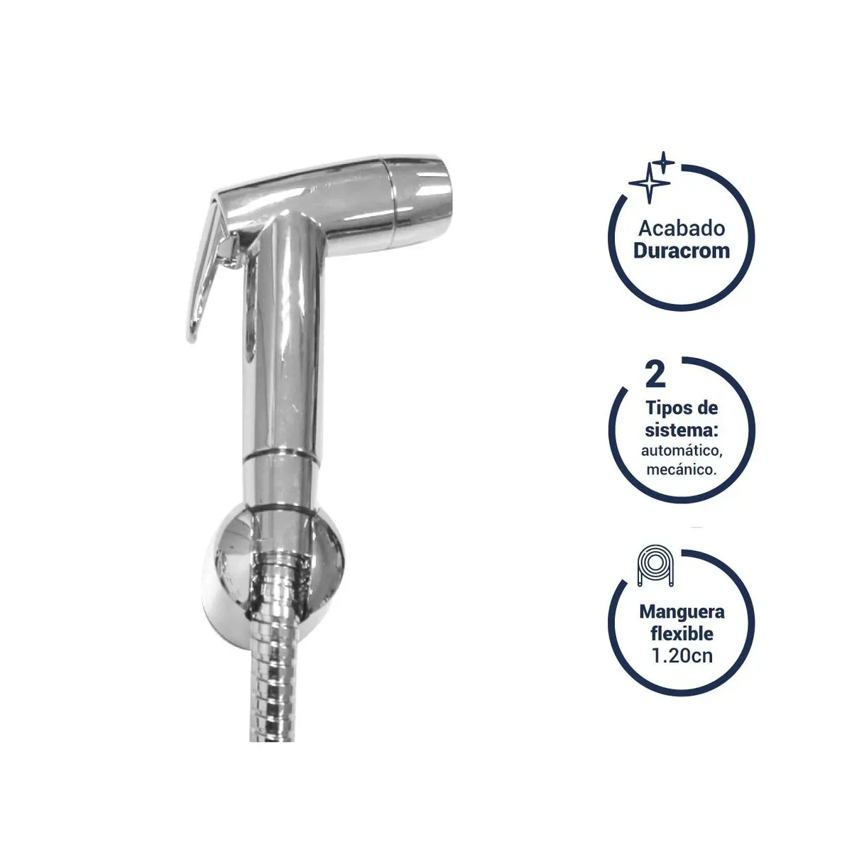 VAINSA - Ducha Bidet con Manguera en Acero Inoxidable 120m