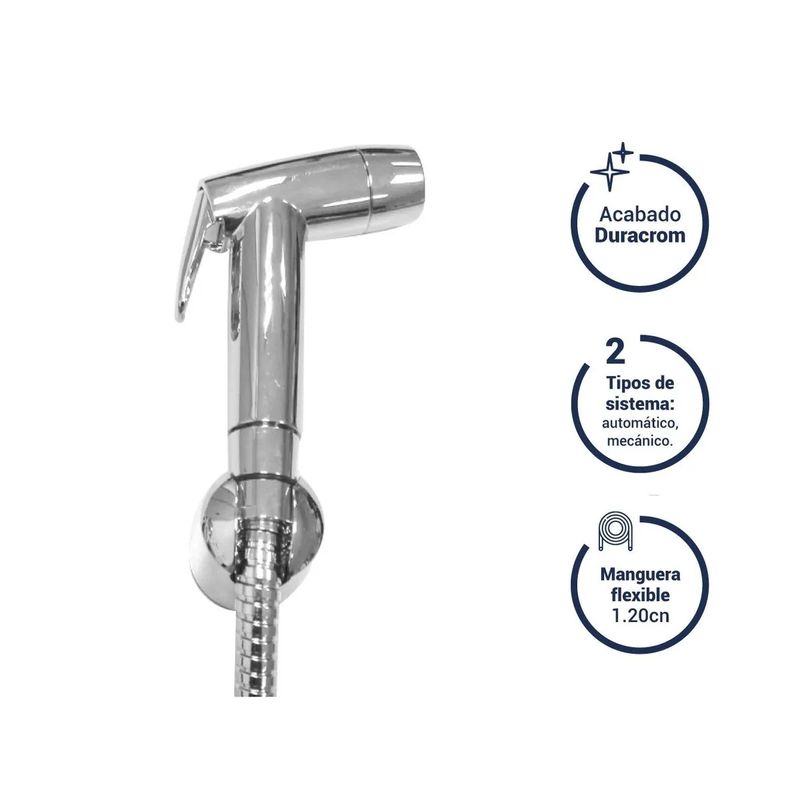 VAINSA - Ducha Bidet con Manguera en Acero Inoxidable 120m