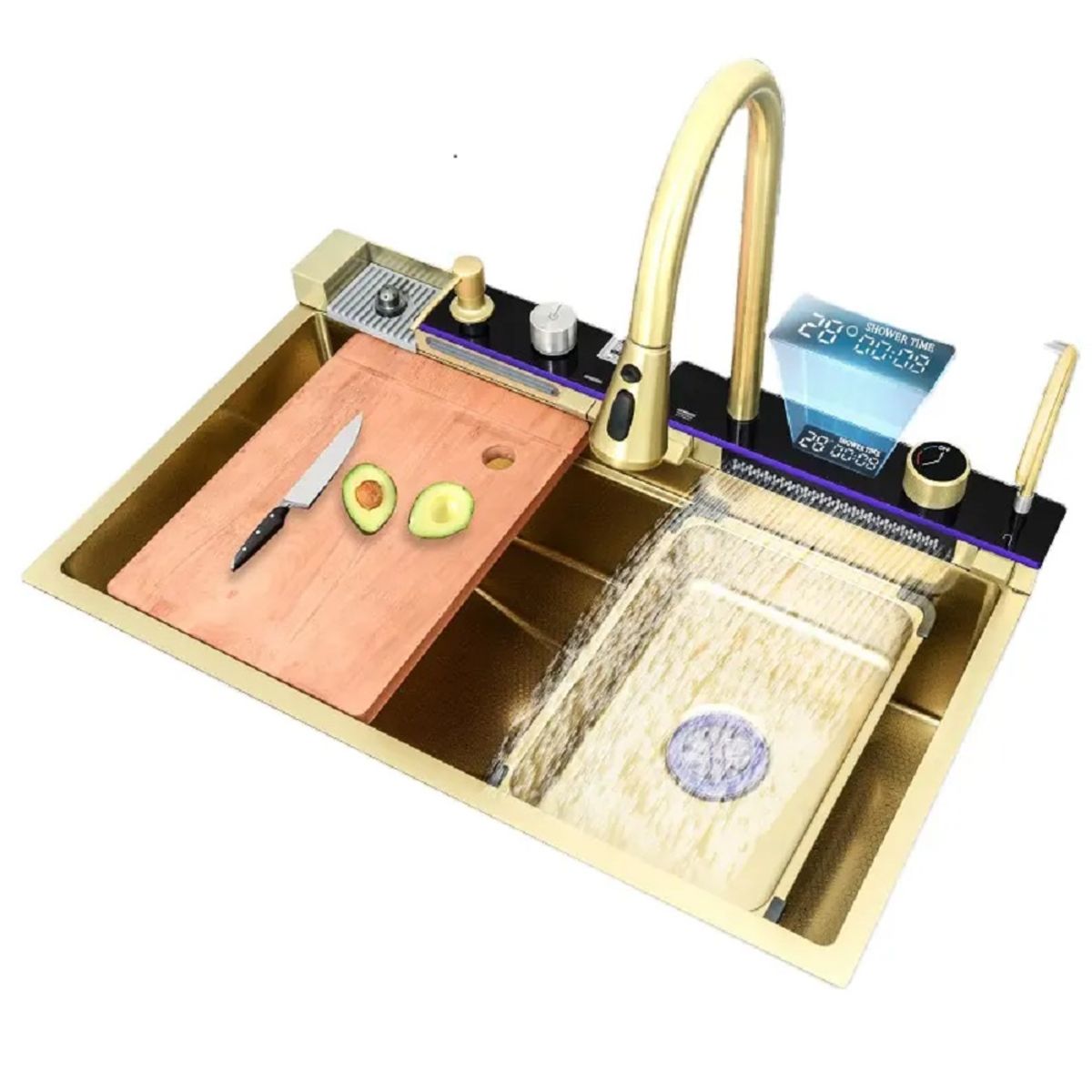 FRATELLI - LAVADERO DORADO MULTIFUNCIONAL 5 TECLADOS  DIGITAL