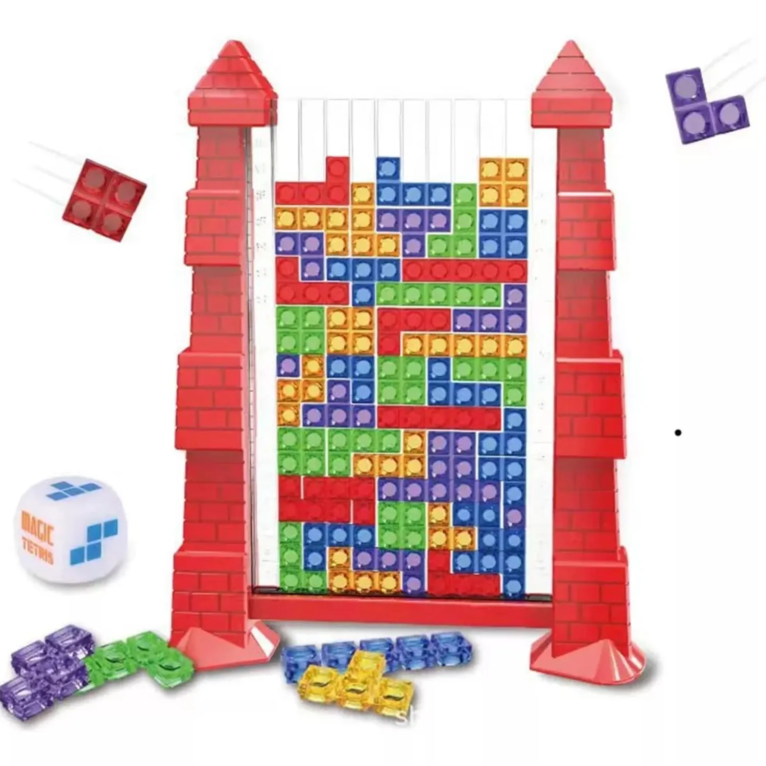 Juego de bloques de construcción tipo Tetris