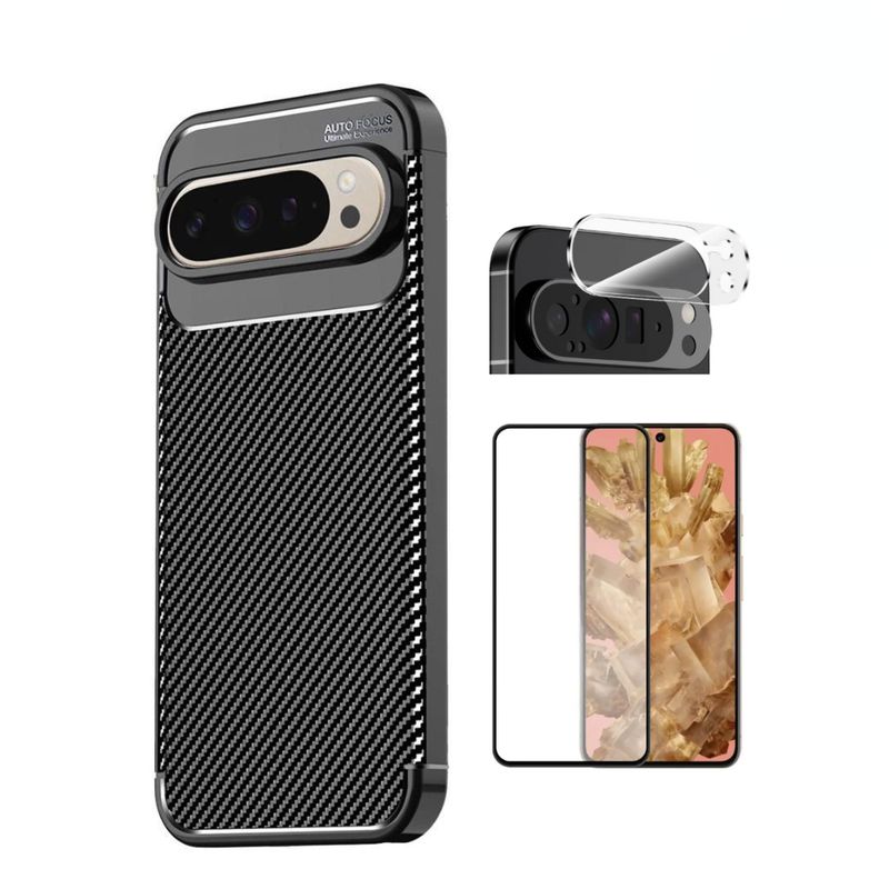 CARBONELL - CASE CARBONO AUTOFOCUS PIXEL 9 PRO XL CON VIDRIOS