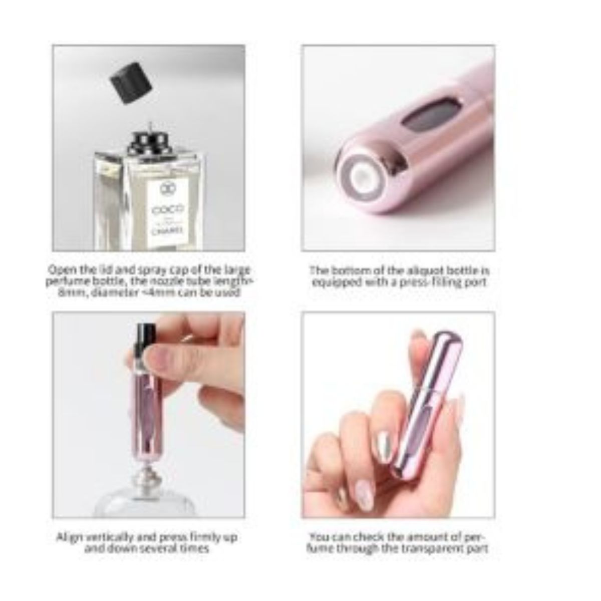 GENERICO - Atomizador de Perfume Portable 5ml para Viaje- Dorado