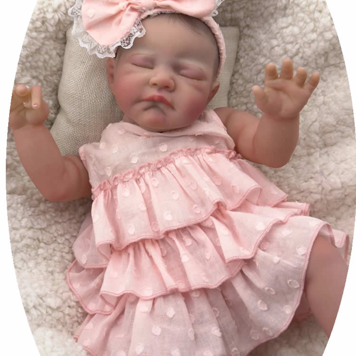 GENERICO - muñeca reborn de vinilo de silicona - 49 cm