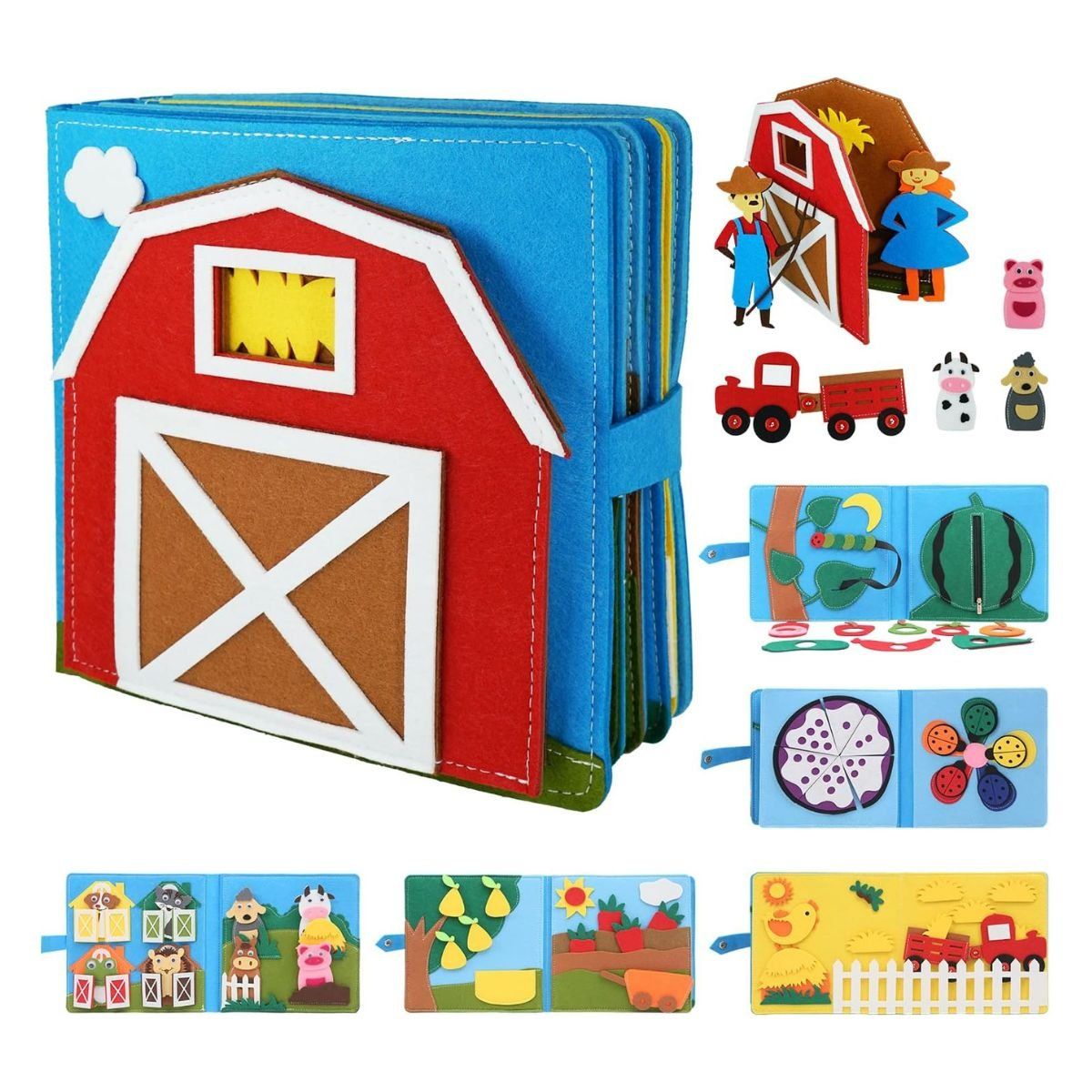 GENERICO - Juego Libro Sensorial De Texturas Montessori de La Granja