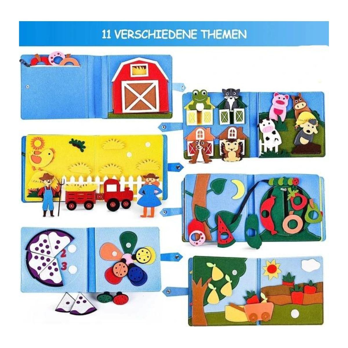 GENERICO - Juego Libro Sensorial De Texturas Montessori de La Granja