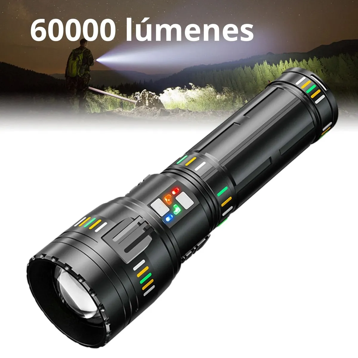 LIDIMI - Linterna Pro Zoom Recargable de alta potencia